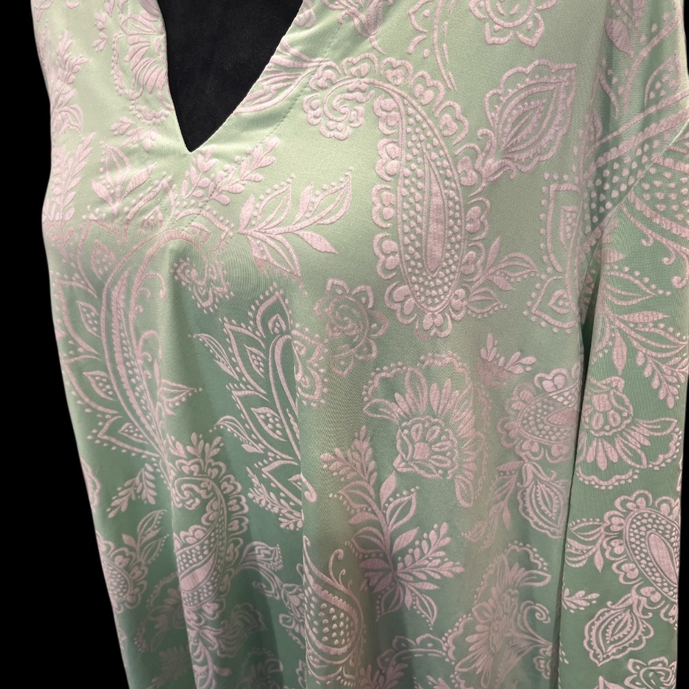 Ruby Rd. Mint Green Pullover Paisley Embellished … - image 5